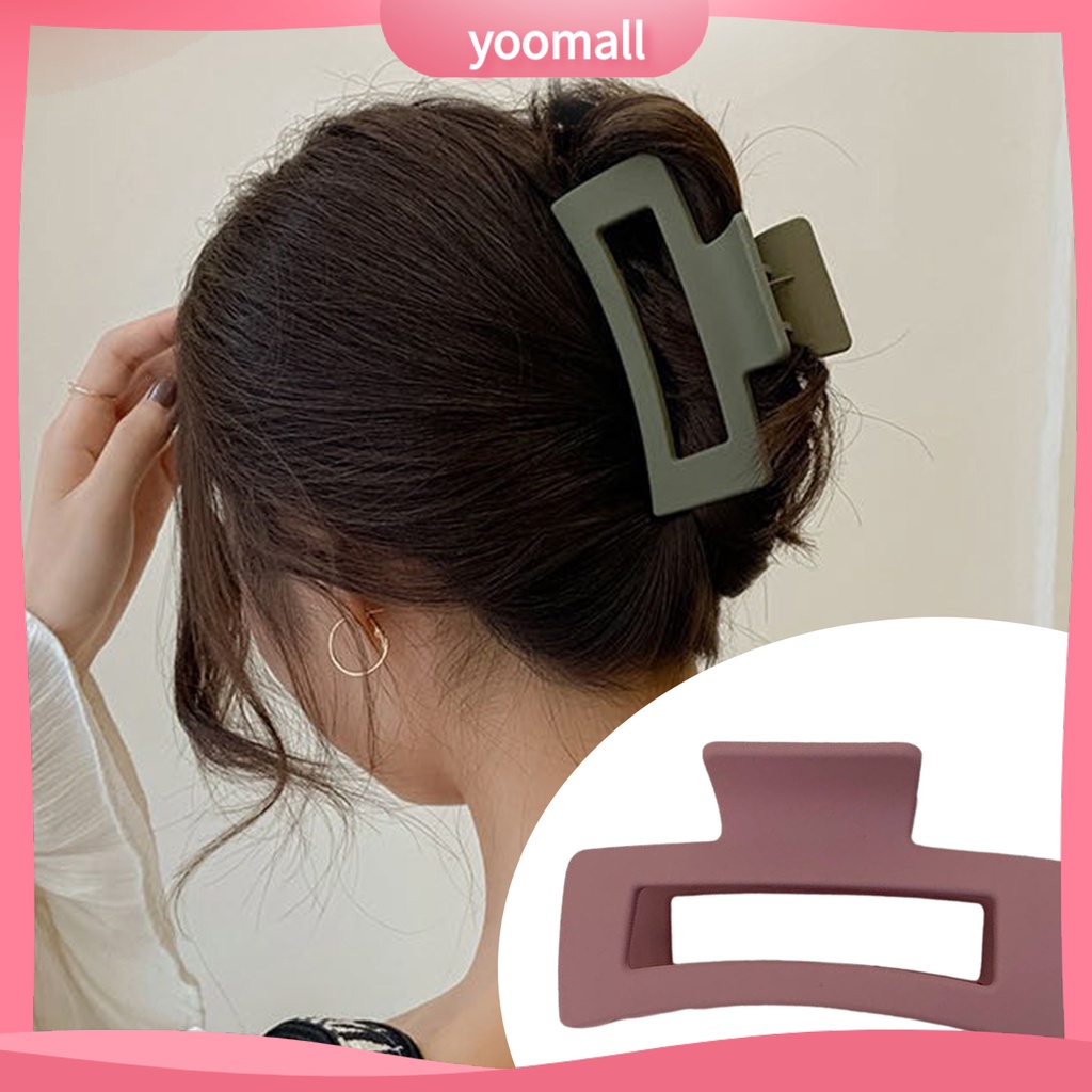 Kẹp Tóc Càng Cua Tạo Kiểu Tóc Chống Rơi Vỡ Màu Trơn Thanh Lịch Cho Nữ