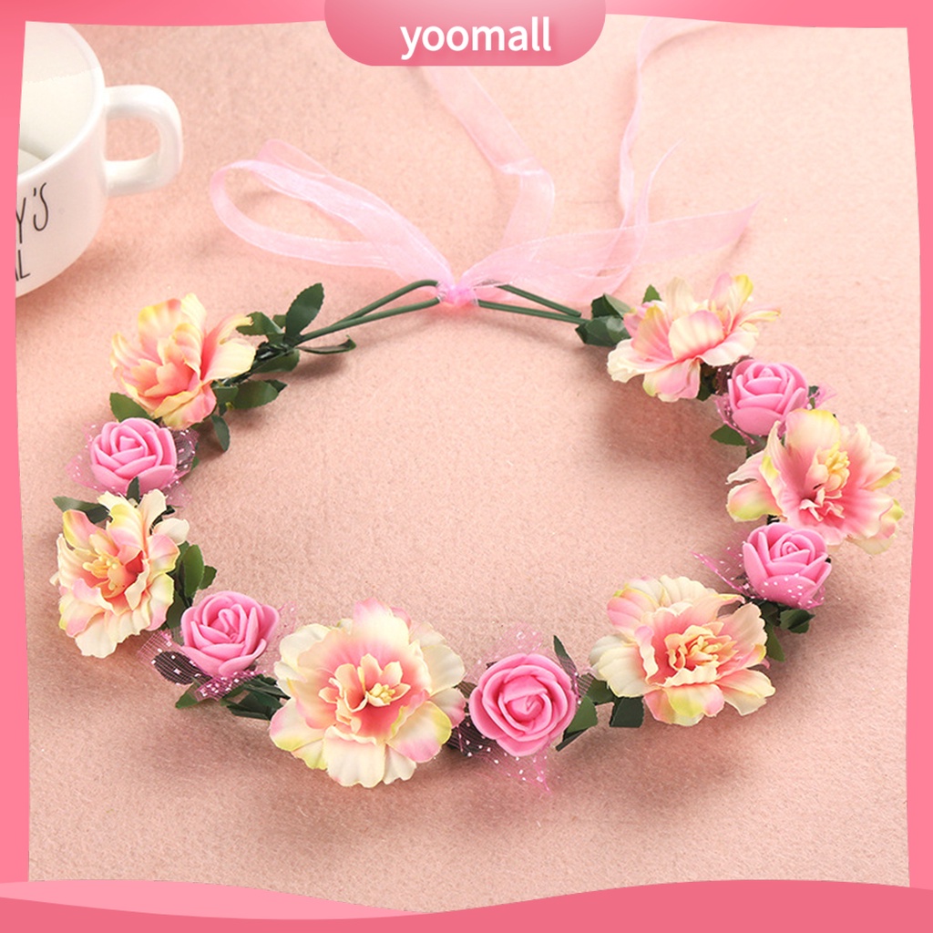 Vòng Hoa Đội Đầu Có Thể Điều Chỉnh Kích Cỡ Dành Cho Cô Dâu