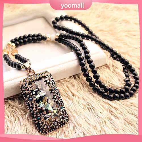 Vòng cổ Mặt Hình Vỏ Sò Đính Đá Opal Nhân Tạo Nhiều Màu