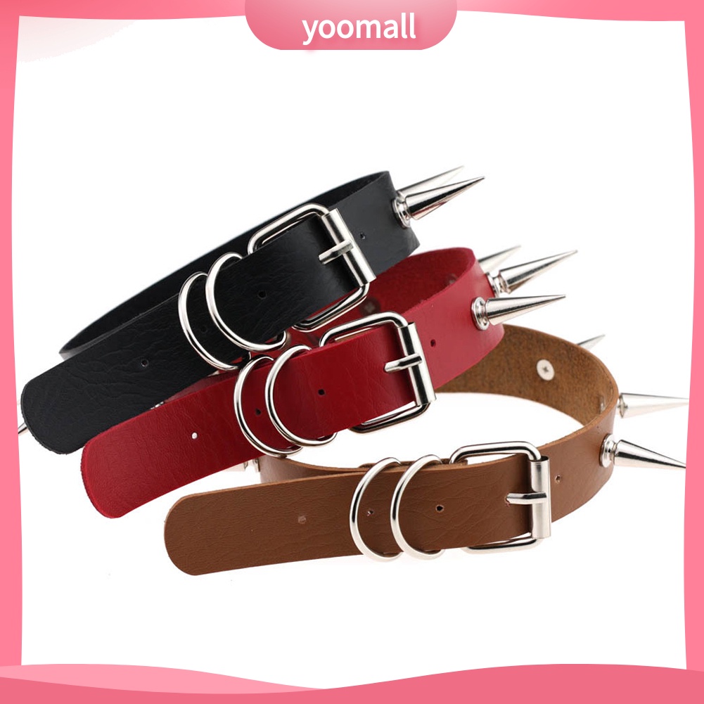 Vòng Cổ Choker Giả Da Đính Đinh Tán Thời Trang Cá Tính Dành Cho Nữ