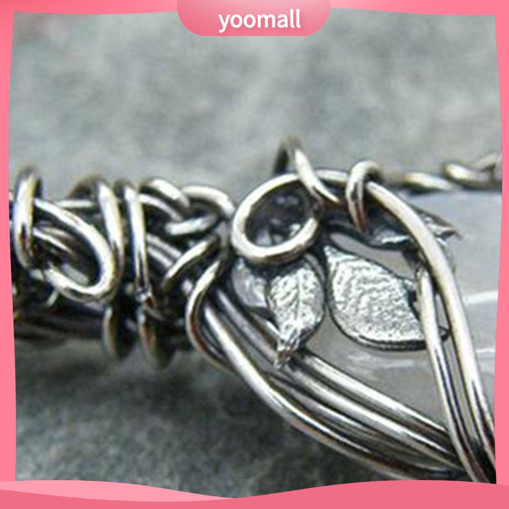 [YM] Vòng cổ Mở Rộng Mặt Đá Mặt Trăng Nhân Tạo Mịn Cho Nữ