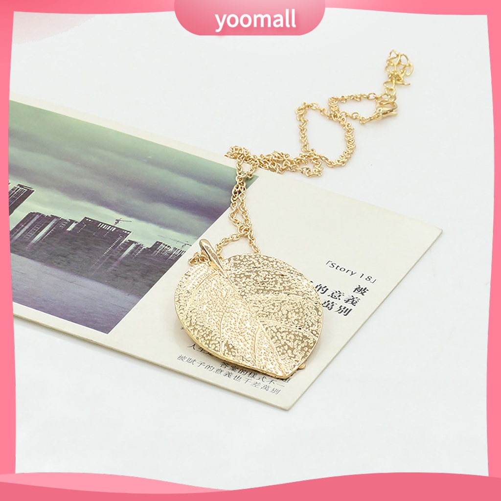 [YM] Vòng Cổ Sweater Dây Xích Kết Cấu Lá Duyên Dáng Thanh Lịch Dễ Lên Màu Làm Quà Tặ