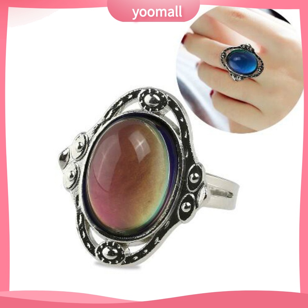 Nhẫn Đổi Màu Theo Tâm Trạng Cổ Điển Có Thể Điều Chỉnh Nhiệt Độ