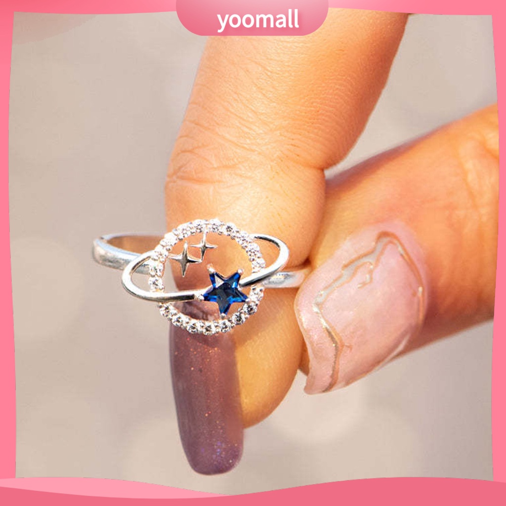 Nhẫn Mạ Điện Họa Tiết Hành Tinh Ngôi Sao Thời Trang Cho Nữ