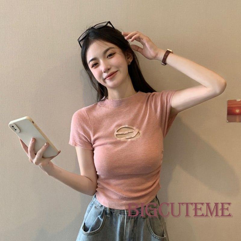 Áo Thun Ngắn Tay Kiểu Dáng Đơn Giản Thời Trang Mùa Hè Cho Nữ