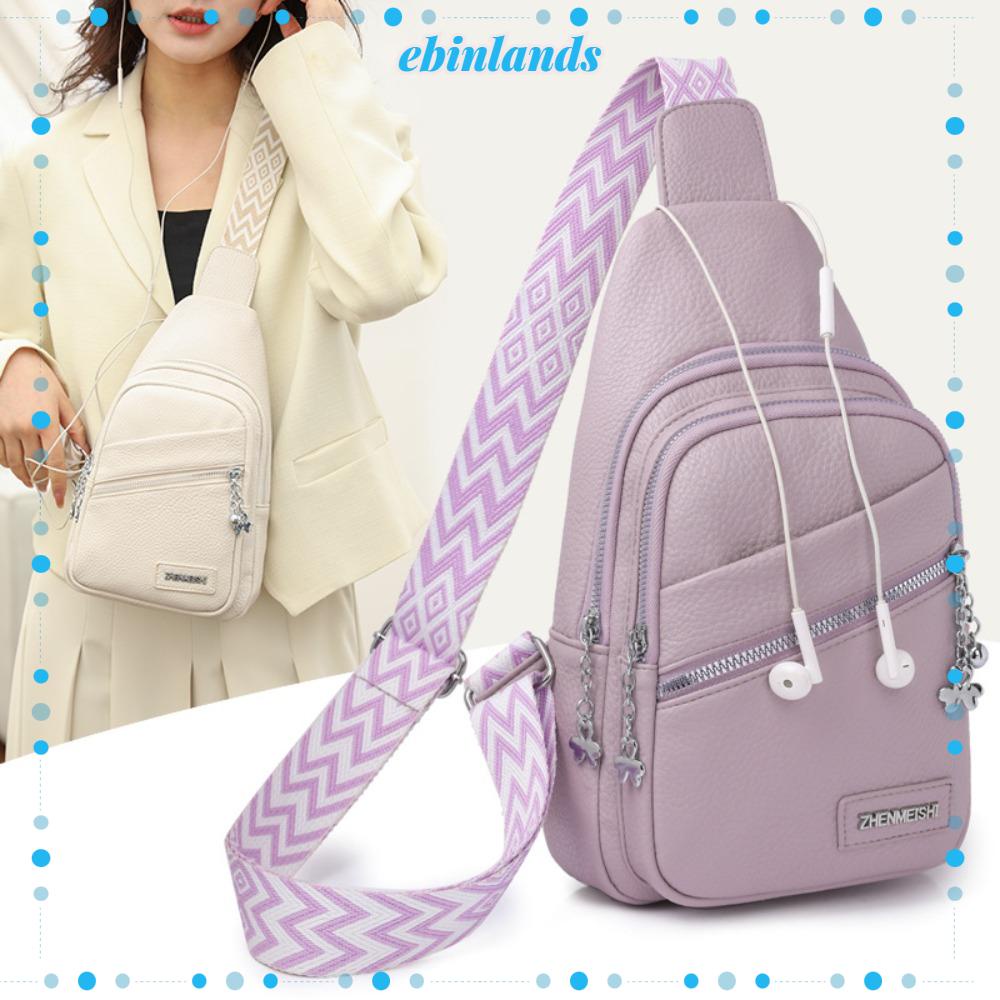 EBINLANDS Túi Đeo Hông Bằng Da Pu Sức Chứa Lớn Có Thể Điều Chỉnh Thời Trang Cho Nữ