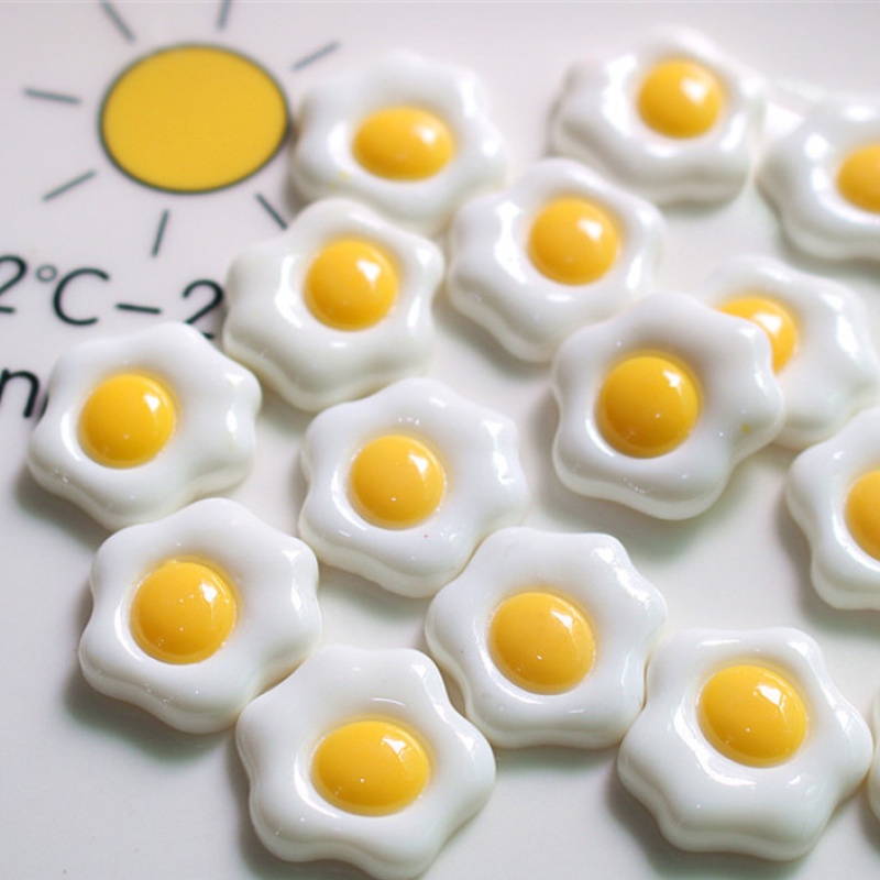 Set 10 Kẹp Tóc Hình Trứng Chiên Cho Điện Thoại