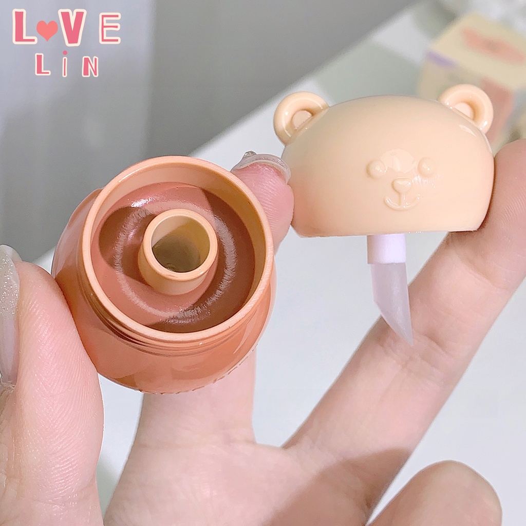 [Lovelin] Son Thạch Pha Lê Trong Suốt Gấu Gege Làm Mới Và Dưỡng Ẩm Môi Màu Vàng Tự Nhiên Không Phai Màu