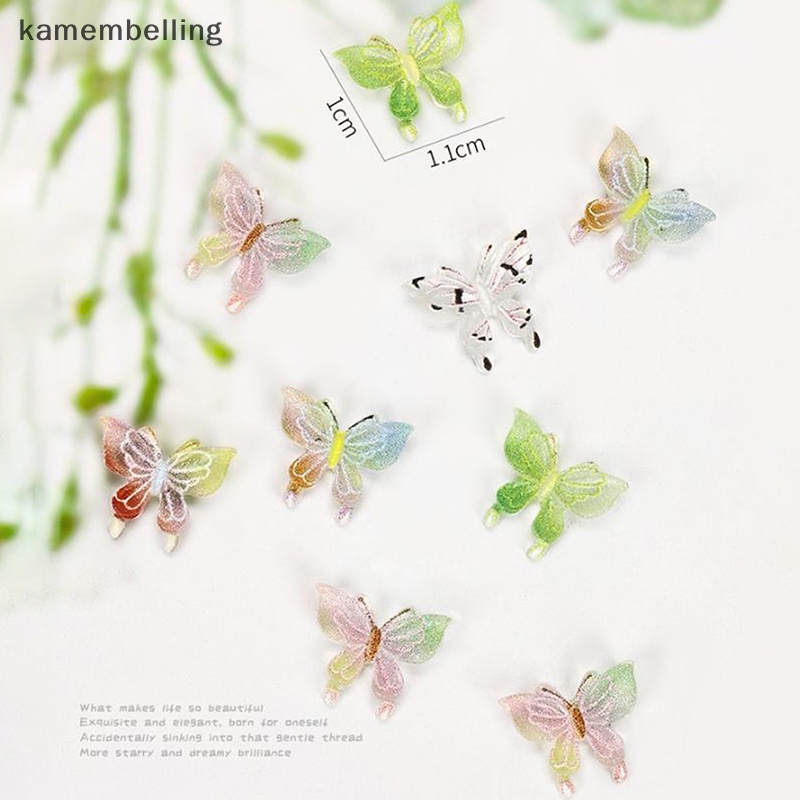 Set 20 Phụ Kiện Đính Trang Trí Móng Tay Hình Bướm 3D DIY