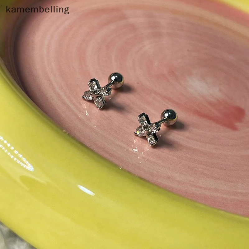 1 Đôi Khuyên Tai Xoắn Ốc Đính Đá Zircon Đơn Giản Cho Nữ