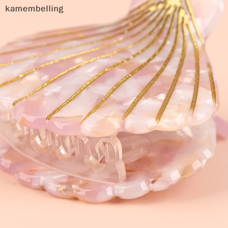 Kẹp Tóc Hình Vỏ Sò Bằng Nhựa Acrylic 1 Cái Cho Nữ