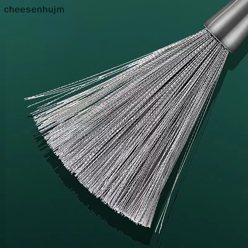 Cọ Chà Rửa Chén Dĩa Bằng Thép Không Gỉ Tay Cầm Dài Tiện Dụng