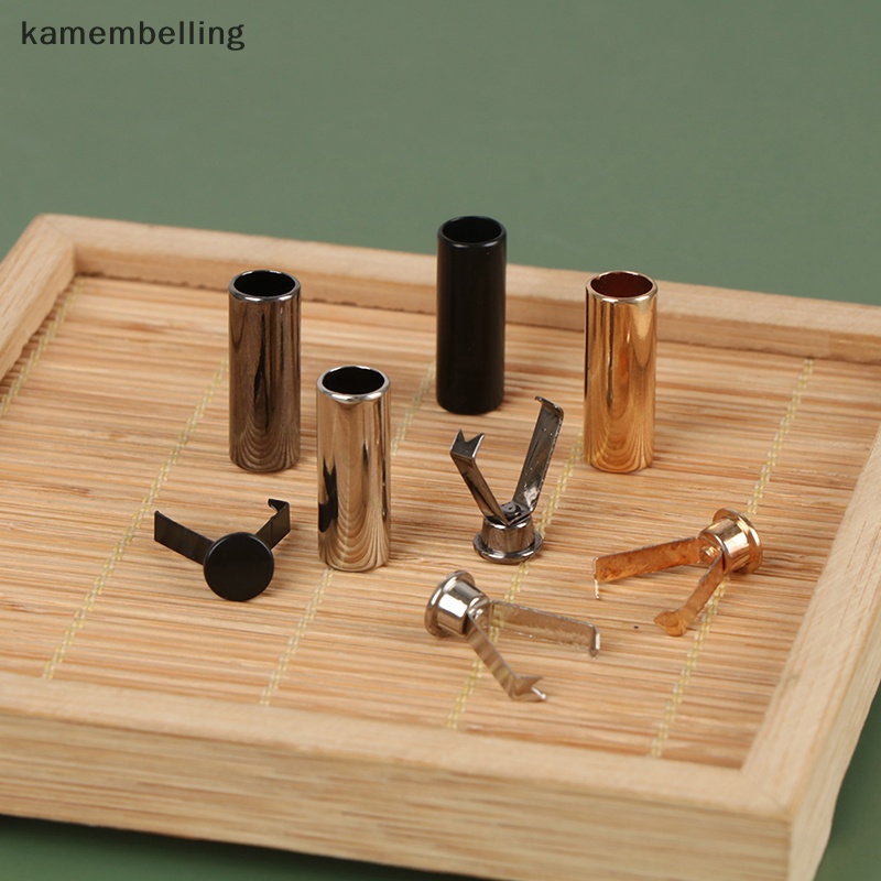 Kamembelling Set 10 Đầu Kim Loại Hình Trụ Bảo Vệ Đầu Dây Giày Diy