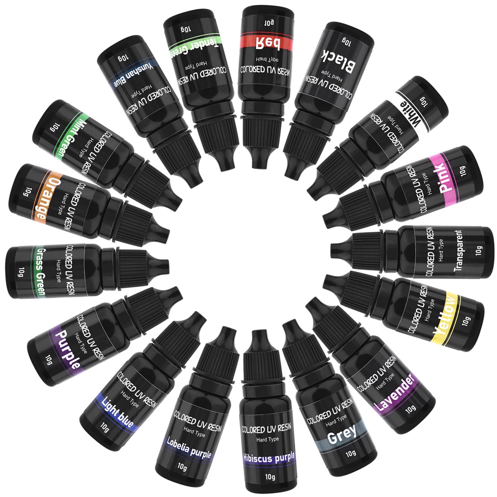 10g đầy màu sắc UV nhựa Keo UV Chữa Epoxy UV Keo Pigment DIY Trang sức Làm Gel Thuốc nhuộm nhanh khô Keo