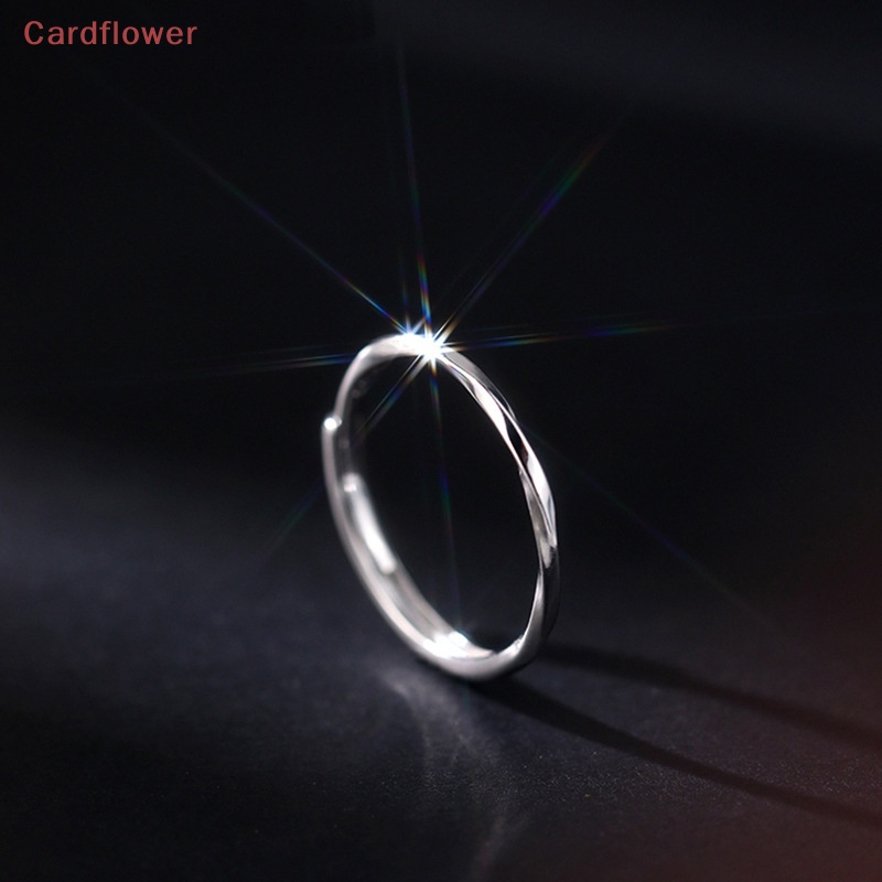 < Cardflower > Nhẫn Thời Trang Ins Đơn Giản Không Phai Màu Bạc Dễ Phối Đồ Trang Sức Đám Cưới Dành Cho Nữ