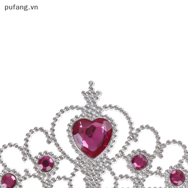 Pufang 1 Bộ Vương Miện Công Chúa Pha Lê + Đũa Phép Ma Thuật Cho Bé Gái vn