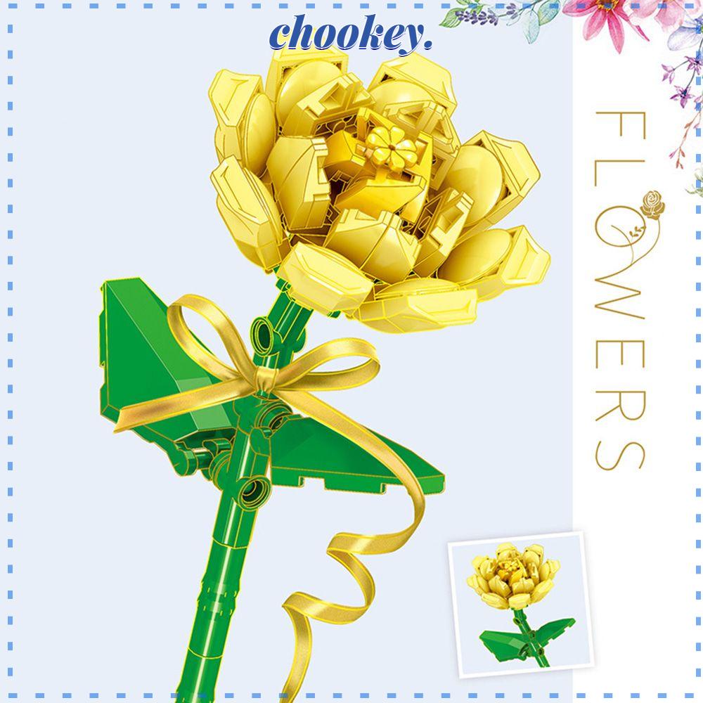 CHOOKEY Đồ Chơi Lắp Ráp Hình Hoa Hồng Ba Chiều Sáng Tạo
