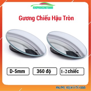 Gương chiếu hậu tròn 360 độ điều chỉnh điểm mù ô tô đường kính 5cm
