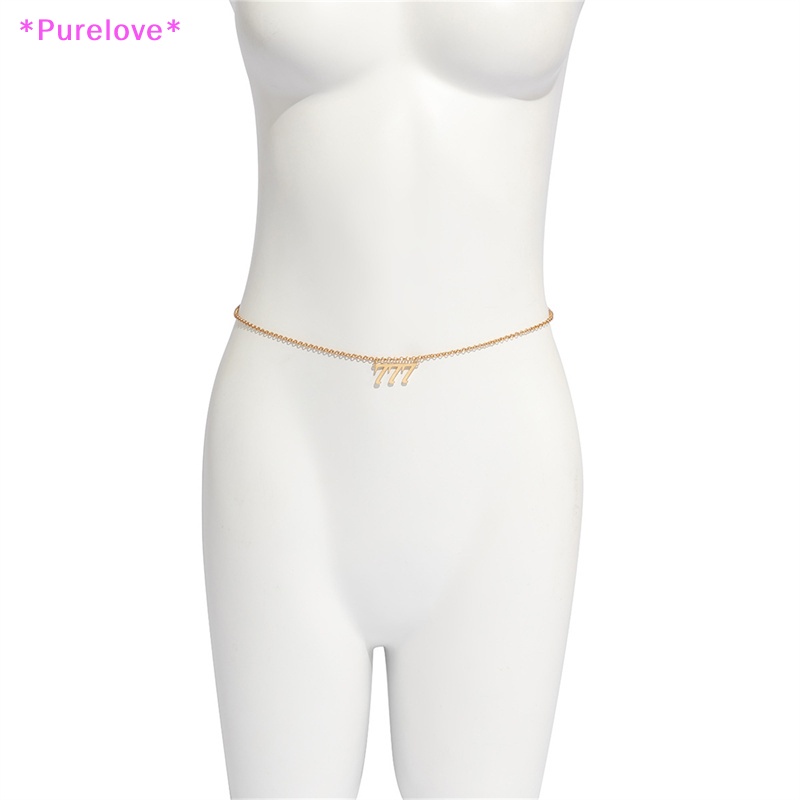 Dây Xích Đeo Thắt Lưng Bằng Kim Loại Mặt Số Đơn Giản Thời Trang Đi Biển Mới