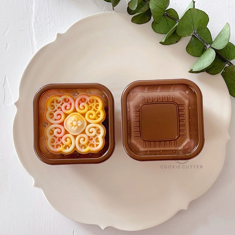 Comereally Bộ Khuôn Làm Bánh Trung Thu Hình Vuông diy