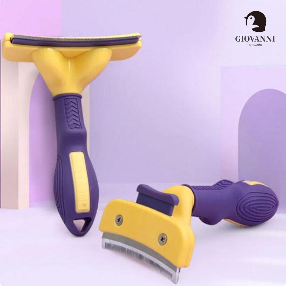 Goivanni Lược Chải Lông Thú Cưng Tay Cầm Chống Trượt Bằng Nhựa Và Thép Không Gỉ Có Thể Tháo Rời