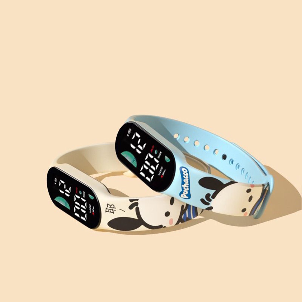 Đồng Hồ LED Điện Tử Dây Silicon Chống Nước Hình StellaLou Disney Cho Trẻ Em