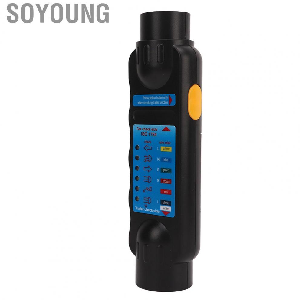Soyoung Towing Light Diagnostic Tool 7pin Easy Operation 12V Plug and Play Trailer Wiring Circuit Tester  Powered for
