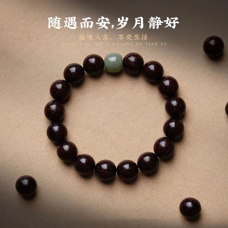 Vòng Tay Chuỗi Hạt Phật Giáo Bằng Gỗ Đàn Hương Màu Đỏ Thời Trang Cho Cặp Đôi