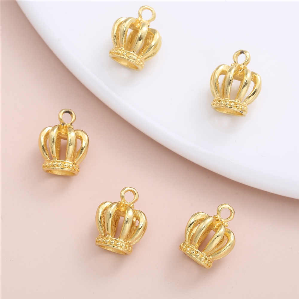 Set 15 Mặt Vòng cổ Hình Vương Miện 3d Phong Cách vintage