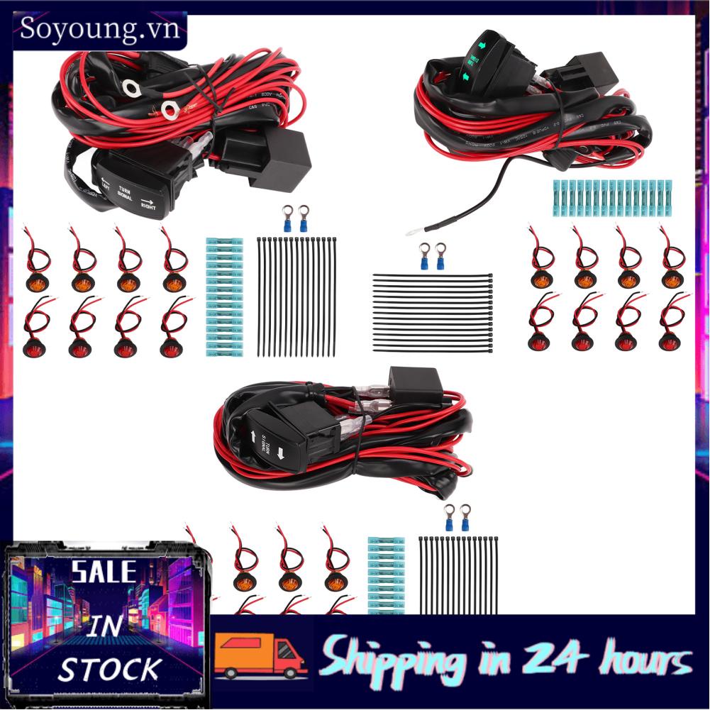 Soyoung UTV Turn Signal Rocker Switch  Aging Flasher Relay Harness for Golf Cart