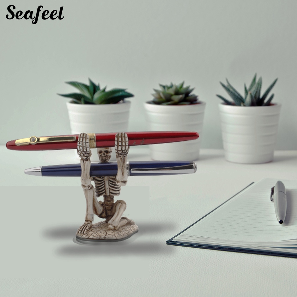 Giá Đỡ Bút Hình Bộ Xương Bằng Nhựa Resin Bền Sắp Xếp Gọn Gàng Để Bàn Văn Phòng