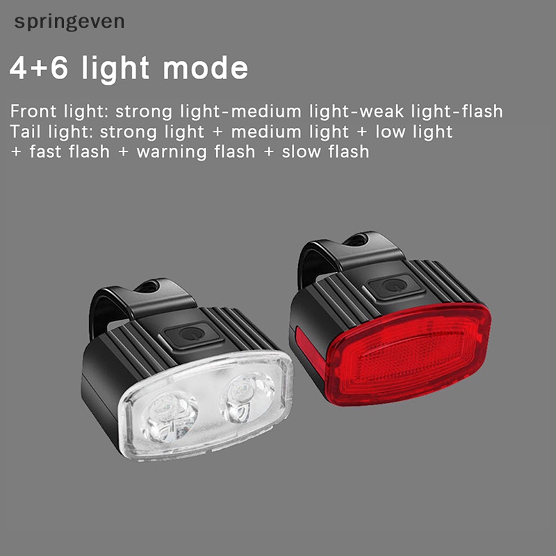 Bộ Đèn Led Gắn Đuôi Xe Đạp Có Thể Sạc Lại Bằng Cổng USB