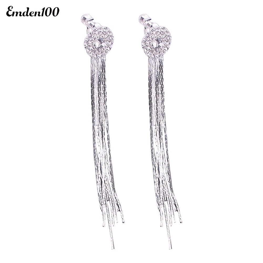 Đôi Bông Tai DáNg DàI Đính Đá Thời Trang