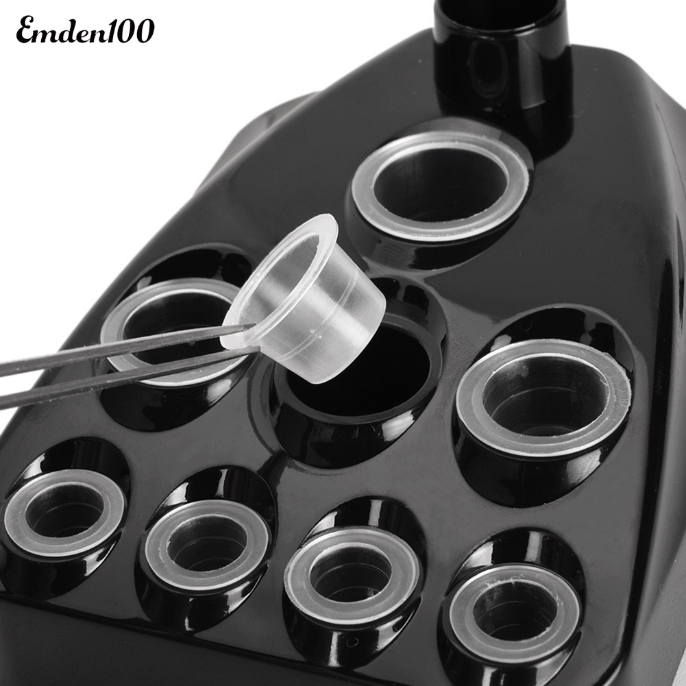 Giá Đỡ Mực Xăm 9 Lỗ Bằng Nhựa Tiện Lợi