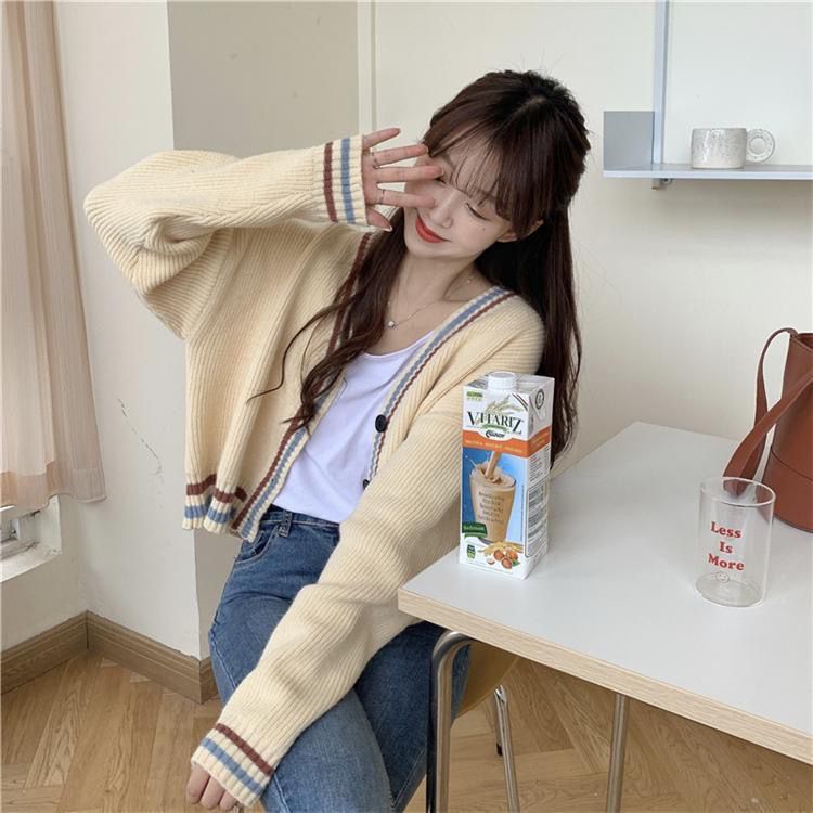 Áo Khoác Cardigan Dệt Kim Dáng Rộng Thiết Kế Mới Thời Trang Theo Phong Cách Nhật Bản Cho Nữ