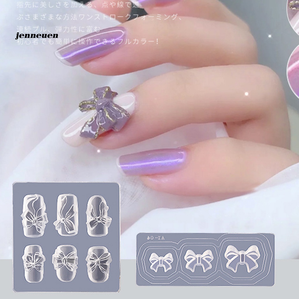 Khuôn Trang Trí Móng Hình Nơ 3D Trọng Lượng Nhẹ Dành Cho Bé Gái