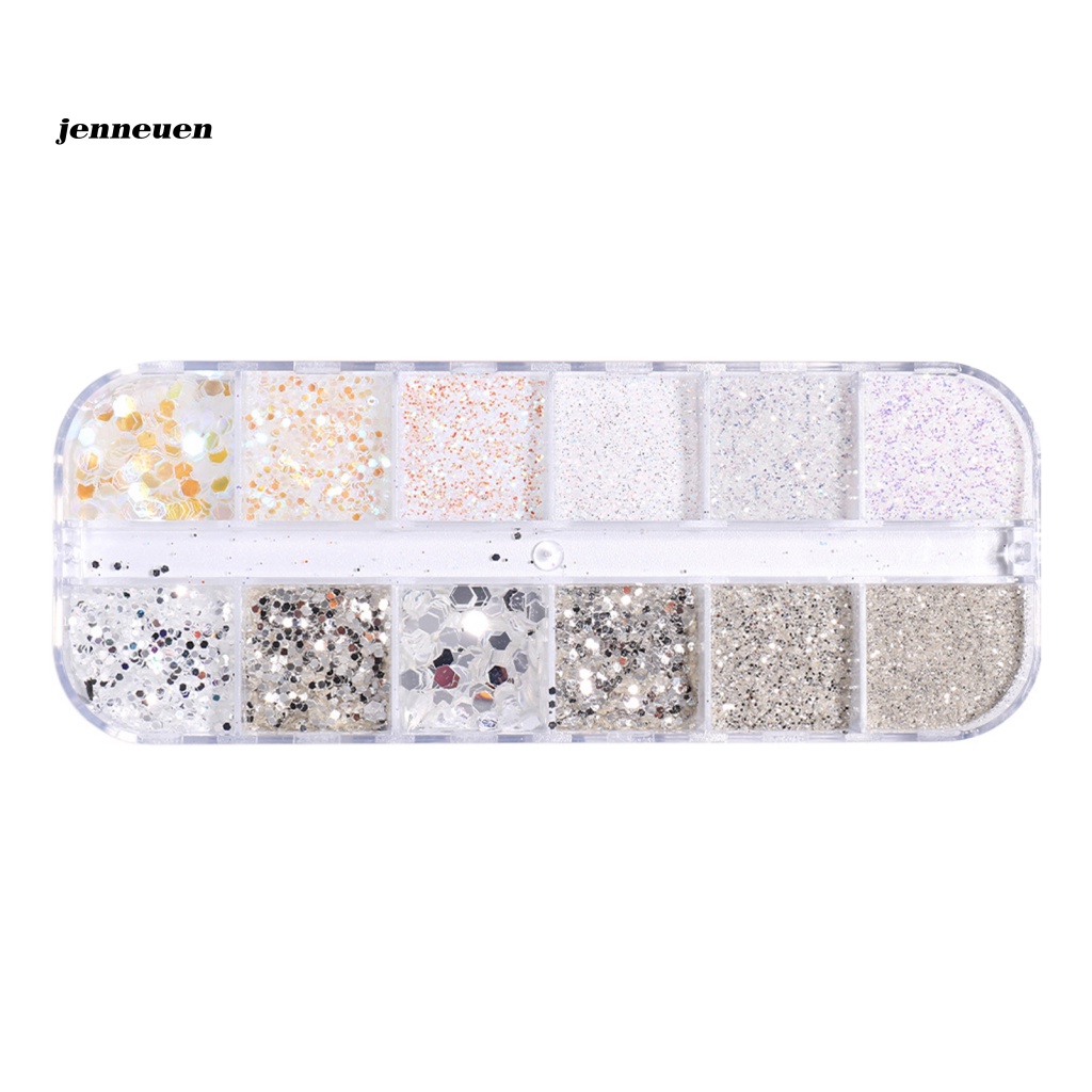 Hộp Sequin Phản Quang Dùng Trang Trí Móng Tay Chất Lượng Cao