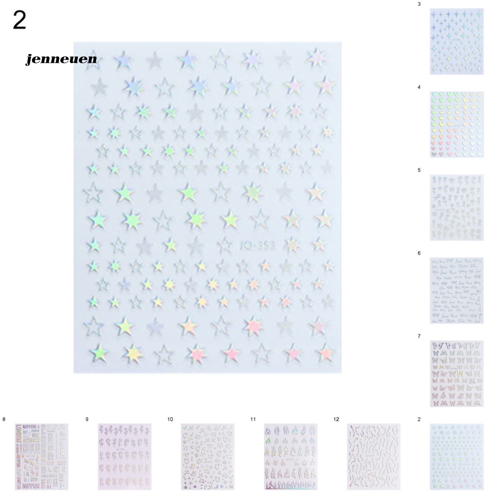 Miếng Dán Trang Trí Móng Tay 2D Siêu Mỏng DIY