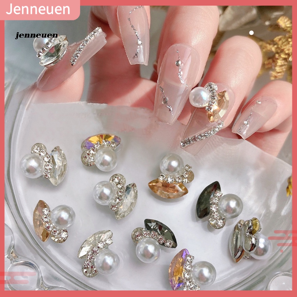 Bộ 5 Viên Pha Lê 3D Không Phai Màu Trang Trí Móng Tay Thời Trang Cho Nữ