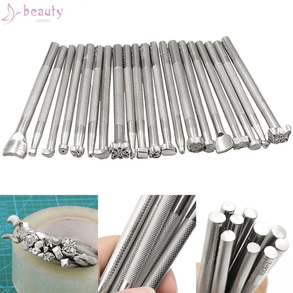 Bộ 20 Dụng Cụ Khắc Da Bằng Thép Không Gỉ