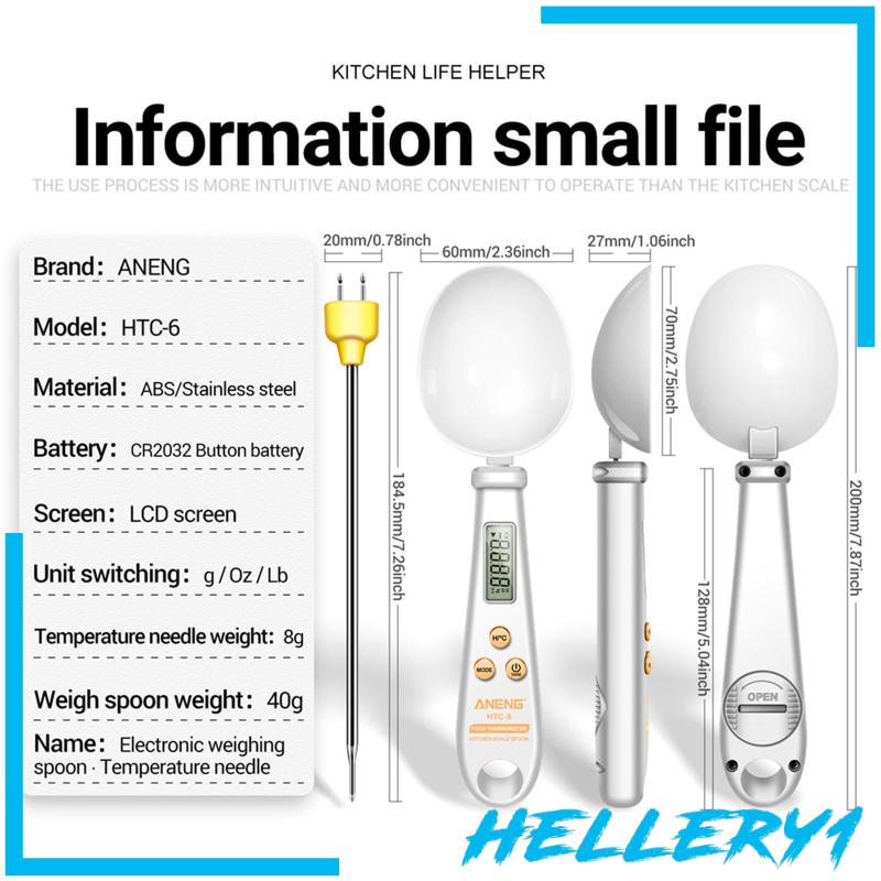 Muỗng Đo Nhiệt Độ Thực Phẩm Kỹ Thuật Số G / Chính Xác Đa Năng