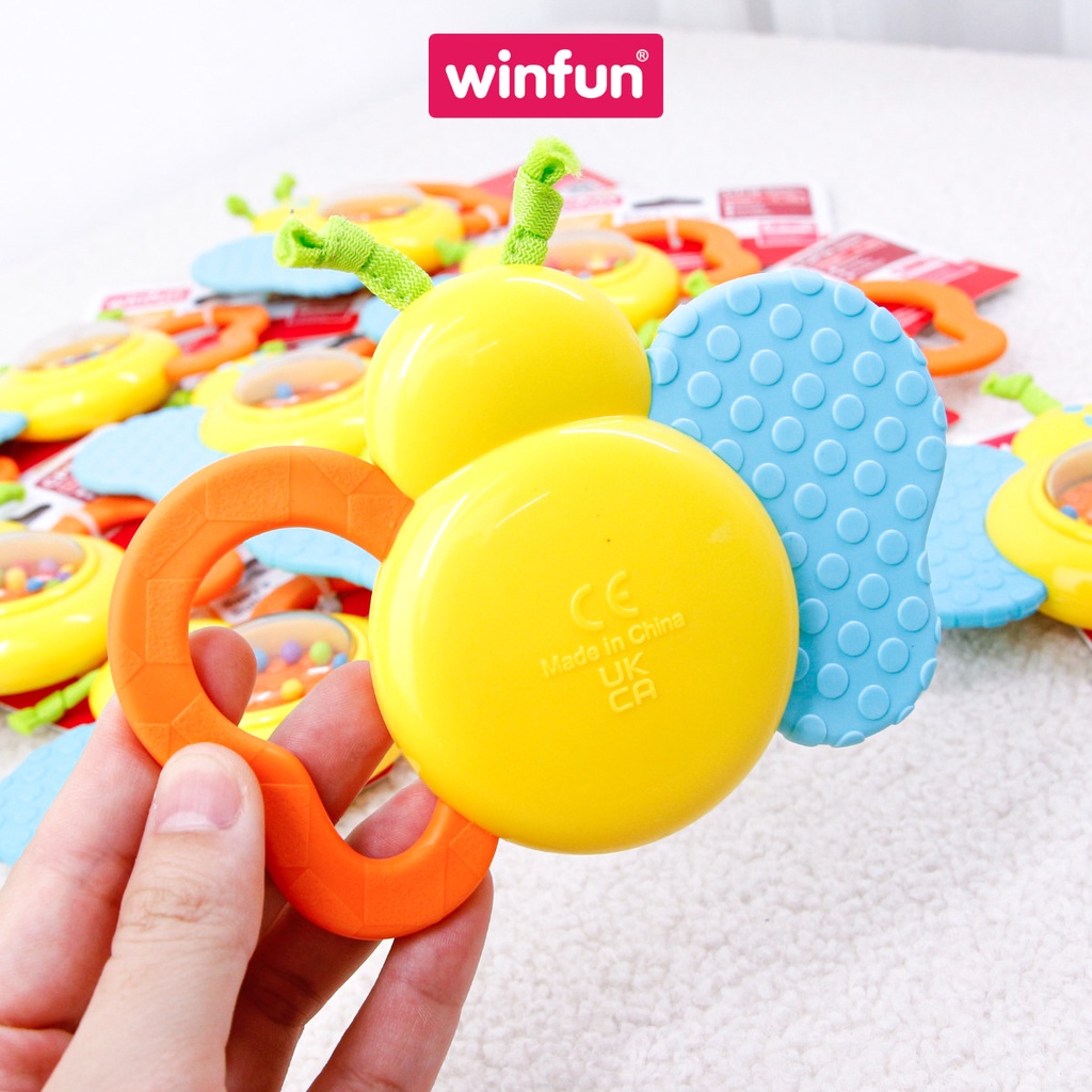 Gặm nướu hình bướm Winfun cho bé 0m+, đồ chơi xúc xắc phát triển vận động trẻ em - Monnie Kids