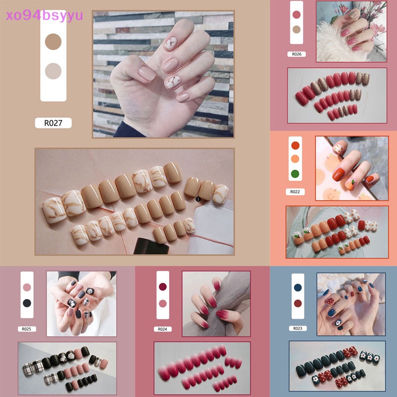 Set 24 Móng Tay Giả Xo94Bsyu Có Thể Tháo Rời Được