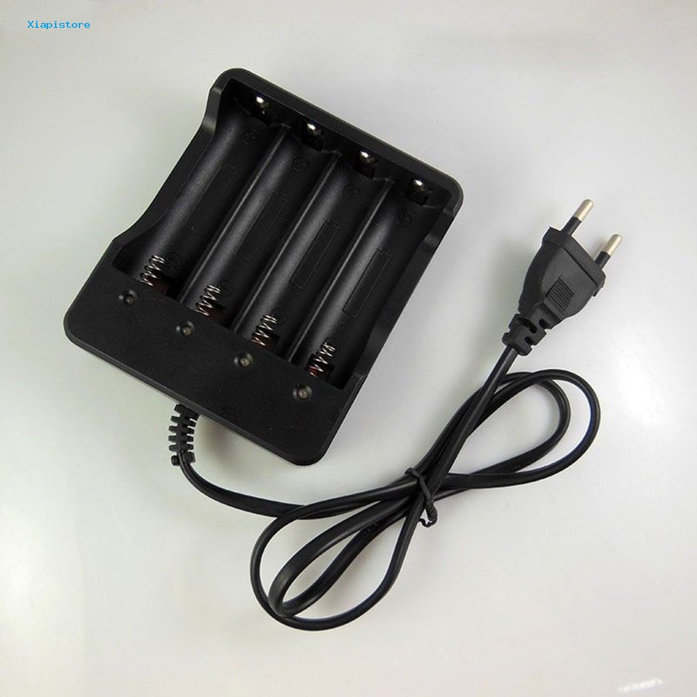 Cục Sạc Pin Li-ion EU AC Thông Minh 4 Ngăn 18650 Có Đèn LED Báo Hiệu