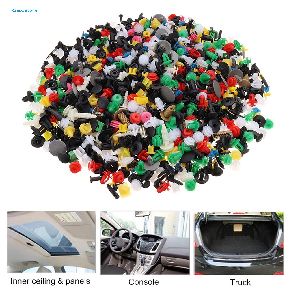 Set 1000 Đinh Tán Nhựa Phụ Tùng Cho Xe Ô Tô Kèm Chìa Vít