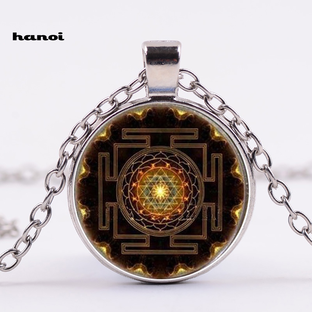 Vòng cổ Mặt Tròn Họa Tiết Mandala Thời Trang
