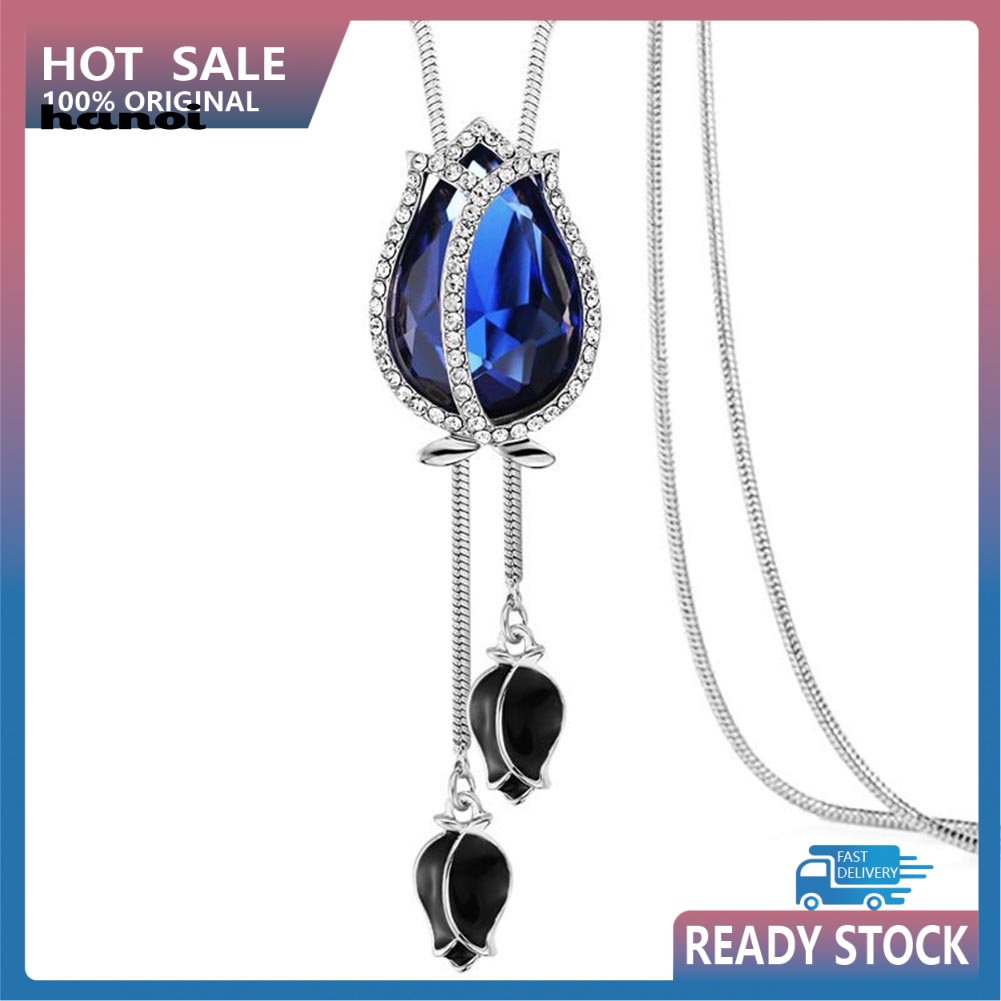 Vòng cổ MặT HìNh Hoa Tulip PhốI Tua Rua ThờI Trang Cho Nữ