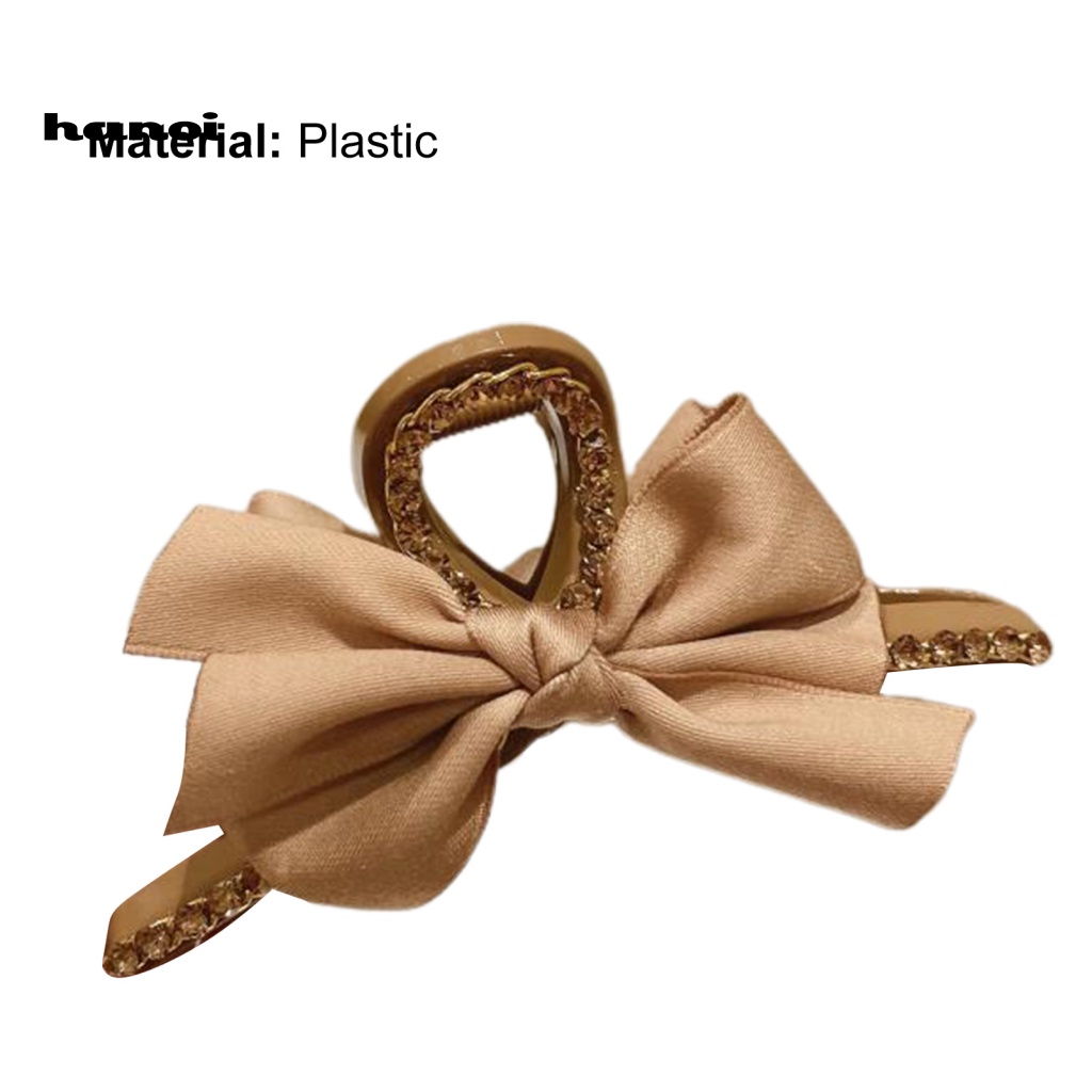 Kẹp Tóc Càng Cua Đính Đá Màu Trơn Chống Rơi Cho Nữ