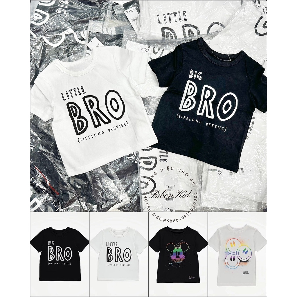 Áo thun lẻ form nhỏ GEOGRE_UK  3-6m đến 3-4y