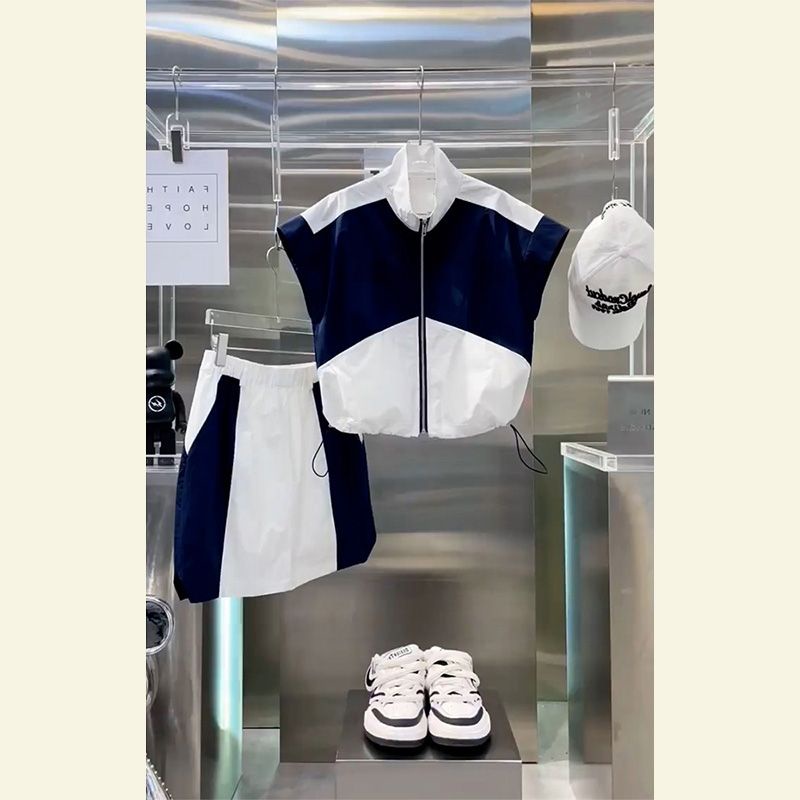 Bộ Áo Vest Ngắn Tay Plus Size + Chân Váy Ngắn Thời Trang Mùa Hè 2023